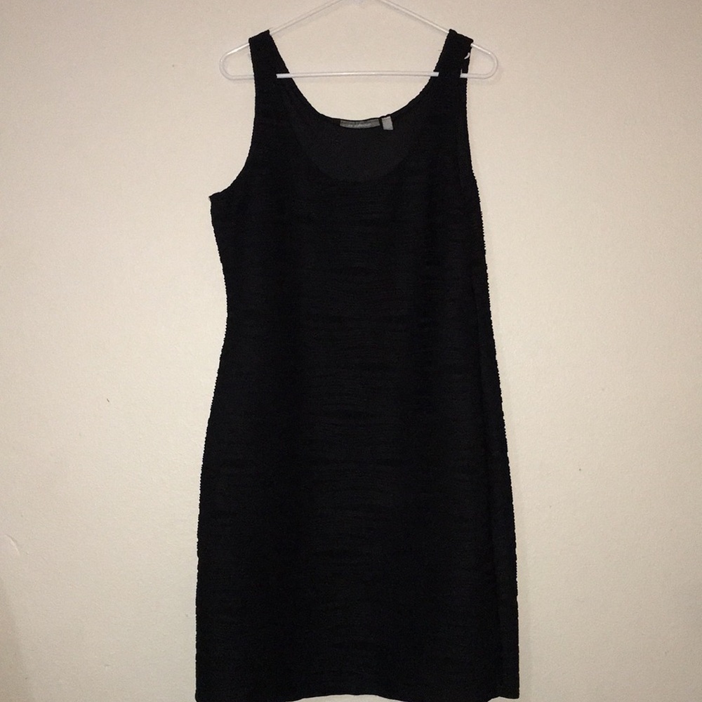 Black midi dress.